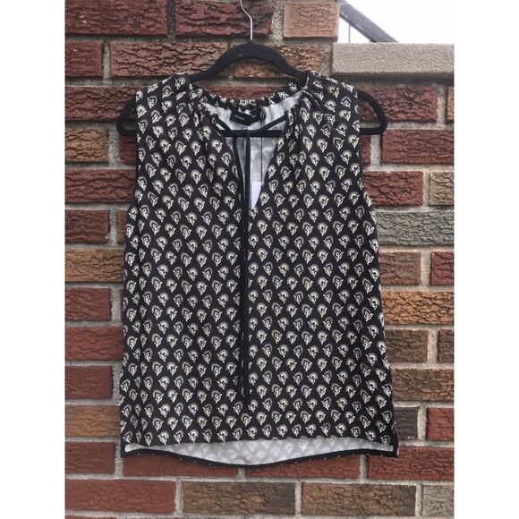 PROENZA SCHOULER Black/Ecru SLEEVELESS TOP Sz 0 NWT - Picture 2 of 4